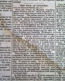 Rare Confederate Memphis Tennessee Montgomery Alabama Civil War 1864 Newspaper