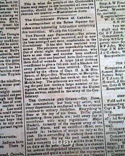 Rare Confederate Memphis Tennessee Montgomery Alabama Civil War 1864 Newspaper