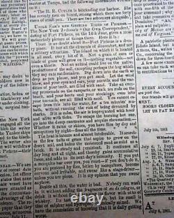 Rare Confederate Port City of Wilmington North Carolina Civil War 1861 Newspaper