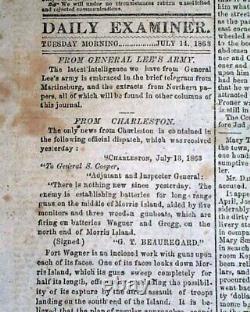 Rare Confederate Post Battle of Gettysburg & More 1863 Civil War South Newspaper