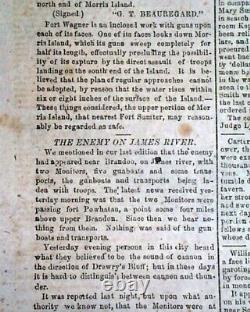 Rare Confederate Post Battle of Gettysburg & More 1863 Civil War South Newspaper