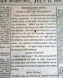 Rare Confederate Post Battle of Gettysburg & More 1863 Civil War South Newspaper