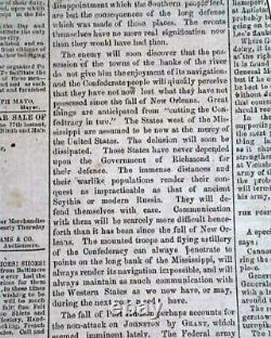 Rare Confederate Post Battle of Gettysburg & More 1863 Civil War South Newspaper