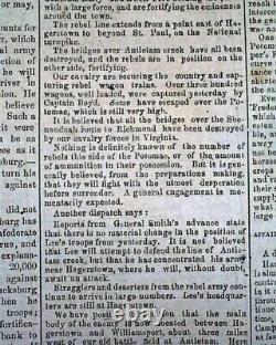 Rare Confederate Post Battle of Gettysburg & More 1863 Civil War South Newspaper