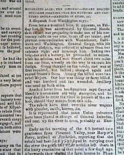 Rare Confederate Post Battle of Gettysburg & More 1863 Civil War South Newspaper