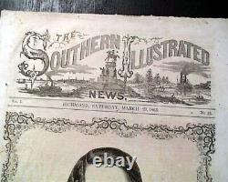 Rare General Cobb Confederate Illustrated Civil War Richmond VA 1863 Newspaper