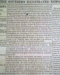 Rare General Cobb Confederate Illustrated Civil War Richmond VA 1863 Newspaper