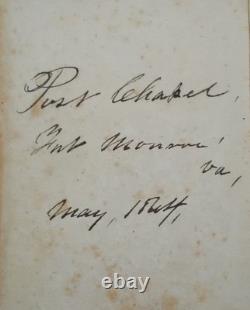 Rare Genuine Civil War Relic Fort Monroe 1864 Prayer Book Inscribed with Quill