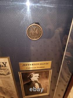 Rare Historic Military Civil War Bullet Display with Certificate of Authenticity