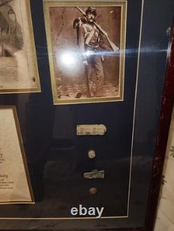 Rare Historic Military Civil War Bullet Display with Certificate of Authenticity