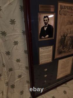 Rare Historic Military Civil War Bullet Display with Certificate of Authenticity