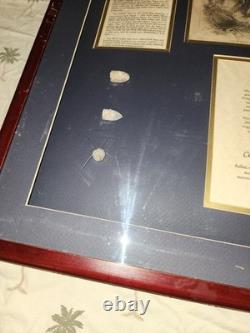 Rare Historic Military Civil War Bullet Display with Certificate of Authenticity