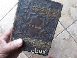 Rare IDENTIFIED Antique CIVIL WAR C de V Photo Album & Pictures, Carte de Visite