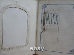 Rare IDENTIFIED Antique CIVIL WAR C de V Photo Album & Pictures, Carte de Visite