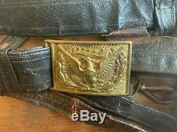 Rare Identified Civil War Sword Belt and Plate Alexander Bobb 133rd Pennsylvania