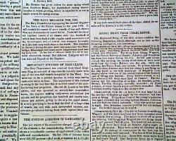 Rare John Wilkes Booth Ford's Theatre Play Advertisement 1863 Wash. DC Newspaper