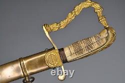 Rare Mounded Artillery Officer's American Saber PARTA TUERT Pre Civil War Sword