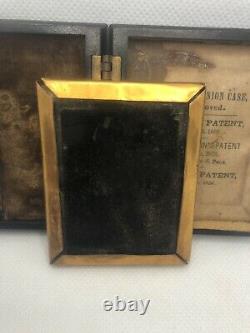 Rare! Mourning Civil War Era Daguerreotype in Genuine Union Case Locks Of Hair