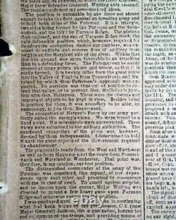 Rare NEW ORLEANS LA Louisiana Deep South CONFEDERATE Civil War 1862 Newspaper