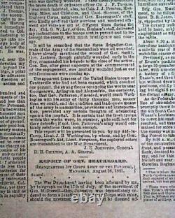 Rare NEW ORLEANS LA Louisiana Deep South CONFEDERATE Civil War 1862 Newspaper