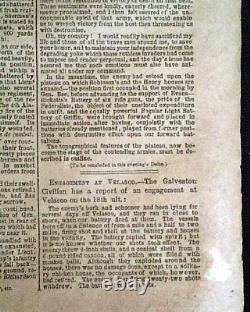 Rare NEW ORLEANS LA Louisiana Deep South CONFEDERATE Civil War 1862 Newspaper