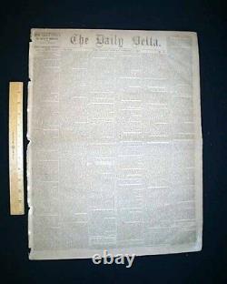 Rare NEW ORLEANS LA Louisiana Deep South CONFEDERATE Civil War 1862 Newspaper