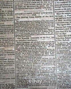 Rare NEW ORLEANS LA Louisiana Deep South CONFEDERATE Civil War 1862 Newspaper