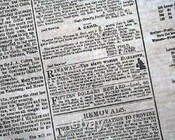 Rare NEW ORLEANS LA Louisiana Deep South CONFEDERATE Civil War 1862 Newspaper