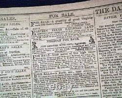 Rare NEW ORLEANS LA Louisiana Deep South CONFEDERATE Civil War 1862 Newspaper