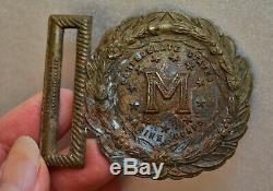 Rare Original Civil War Antique Confederate Marine Corps Brass Belt Buckle