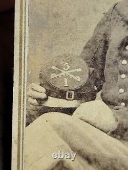 Rare Original Civil War CDV photo picture US soldier with Kepi hat