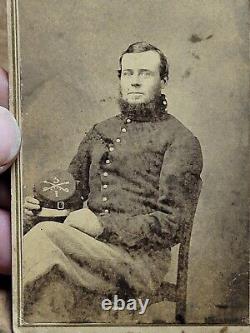 Rare Original Civil War CDV photo picture US soldier with Kepi hat