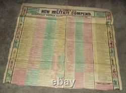 Rare Original H. H, Lloyd & Co's Broadside New Military Colored Compendium Read