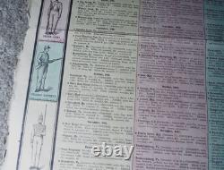 Rare Original H. H, Lloyd & Co's Broadside New Military Colored Compendium Read