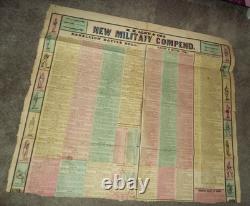 Rare Original H. H, Lloyd & Co's Broadside New Military Colored Compendium Read