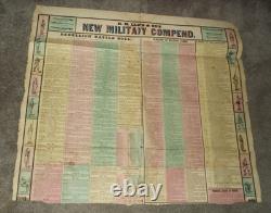 Rare Original H. H, Lloyd & Co's Broadside New Military Colored Compendium Read
