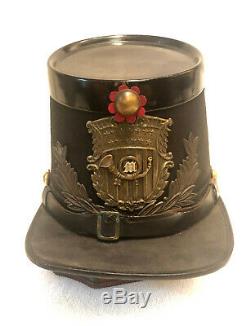 Rare Original USMC Civil War 1859 Shako Uniform Cap Marine Corps Bent & Bush 7.5