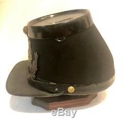 Rare Original USMC Civil War 1859 Shako Uniform Cap Marine Corps Bent & Bush 7.5