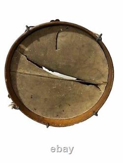 Rare Painted Civil War Era Drum AAFA PATRIOTIC Primitive