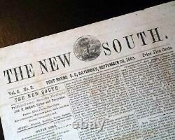 Rare Port Royal SC South Carolina Union Occupation 1863 old Civil War Newspaper