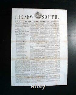 Rare Port Royal SC South Carolina Union Occupation 1863 old Civil War Newspaper