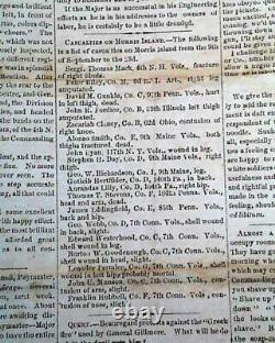 Rare Port Royal SC South Carolina Union Occupation 1863 old Civil War Newspaper