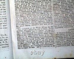 Rare Racist Pro White Supremacy with Abraham Lincoln Inauguration 1865 Newspaper