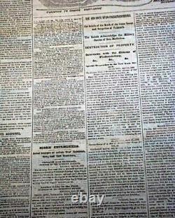 Rare SIEGE Battle OF YORKTOWN Virginia Full Page Civil War MAP 1862 Newspaper