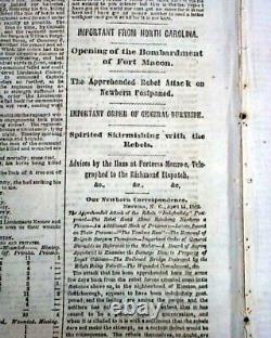 Rare SIEGE Battle OF YORKTOWN Virginia Full Page Civil War MAP 1862 Newspaper