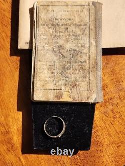 Rare-The Soldier's Hymn Book, Agnes Chapman Civil War Era WithGold B-Day Ring 1837