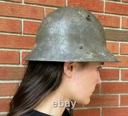 Rare WW2 Military Czech M30 Helmet Original Spanish Civil War