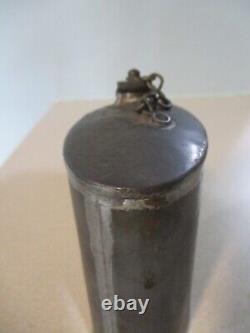 Rare antique Civil War & WW1 Military water canteen flask bottle 4x3x2'
