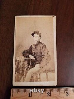Rare c 1864 Civil War 12th Michigan Drummer Boy Identified CDV Photograph