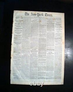 Robert E. Lee Quit Appomattox Courth House Signing EVE 1865 Civil War Newspaper